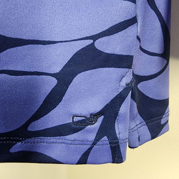 Vineyard Vines Top Womens Medium Blue Bloom Sankaty Boat Neck UPF Protection - Picture 6 of 9